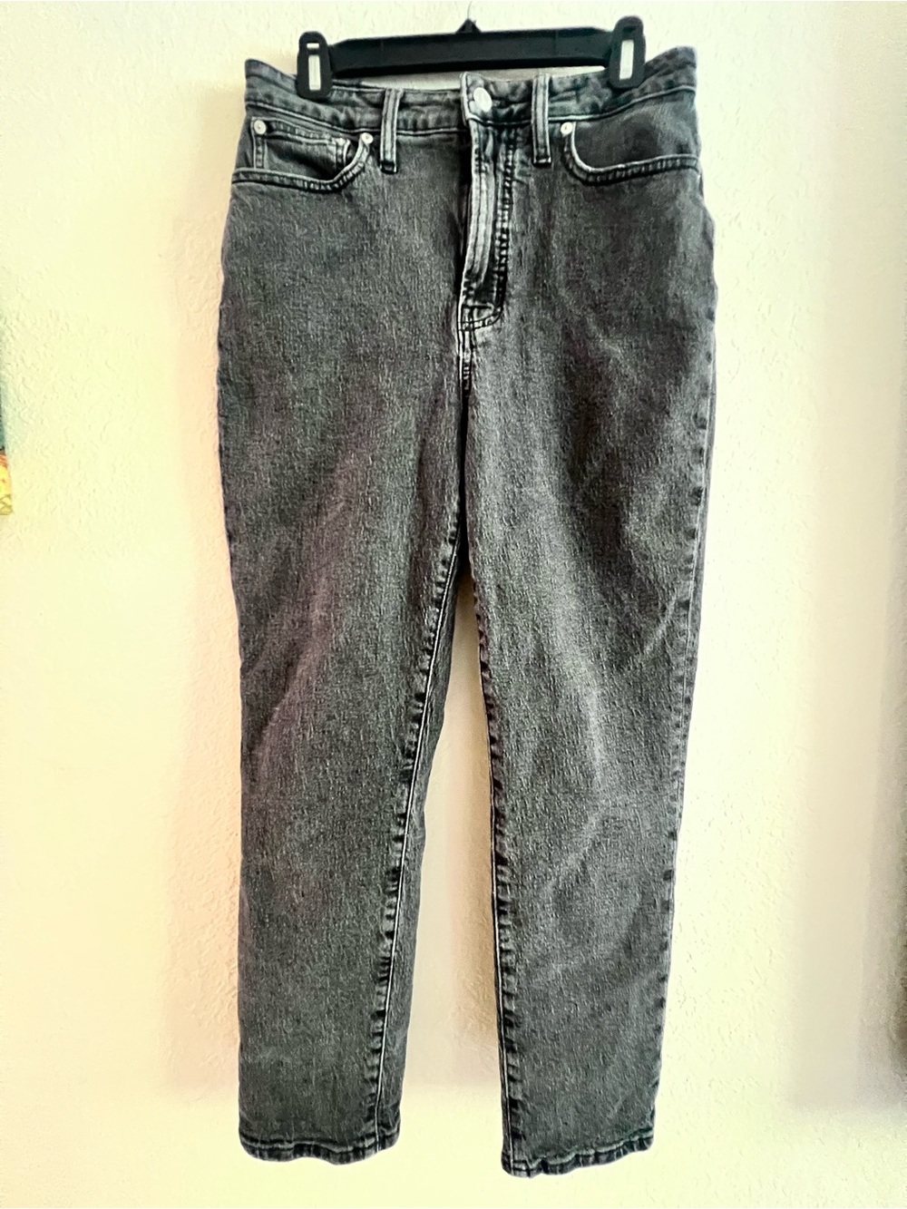 High-Waist Gray Women's Jeans - Classic/ Vintage Straight Fit
